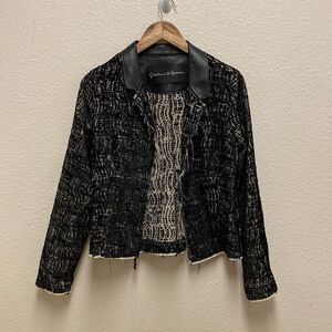 Graham & Spencer Textured Open Front Jacket Medium